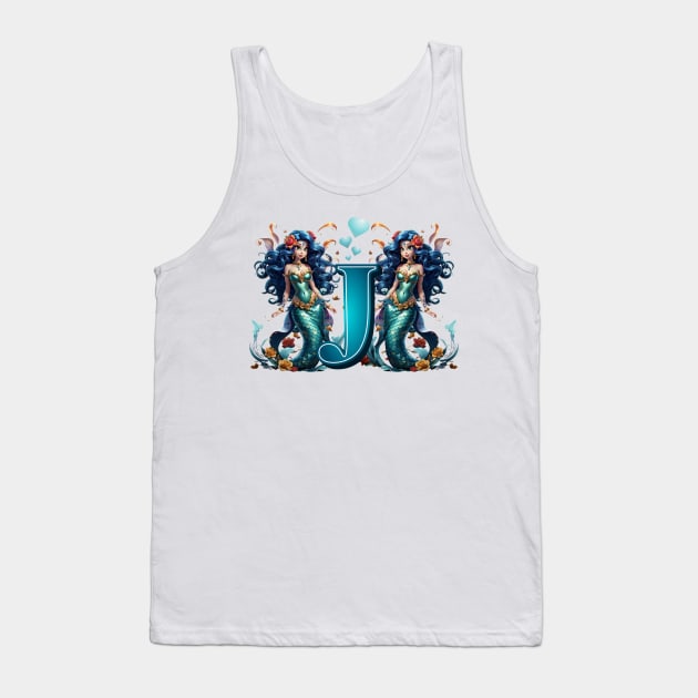 Mermaid Alphabet The Letter J Tank Top by MGRCLimon